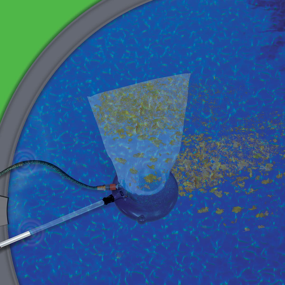 Leaf Skimmer with Swivel Wheels