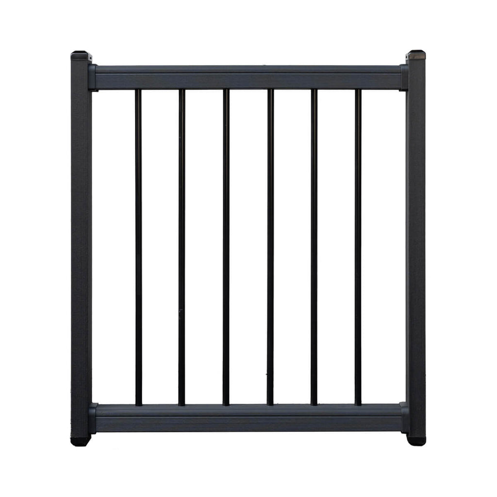 Rampe de balcon en composite et aluminimum - Charbon