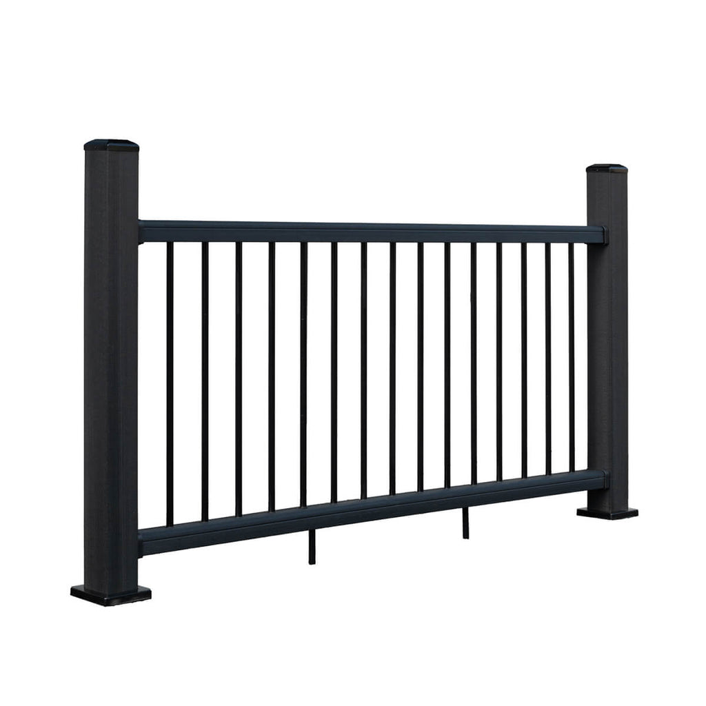Rampe de balcon en composite et aluminimum - Charbon