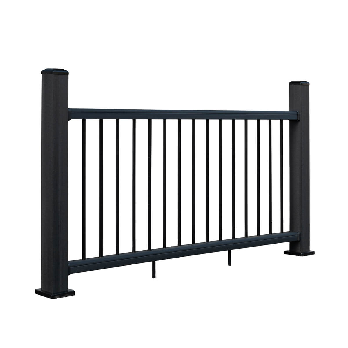 Rampe de balcon en composite et aluminimum - Charbon