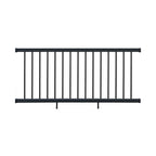 Rampe de balcon en composite et aluminimum - Charbon