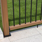 Composite and Aluminum Balcony Rail - Teak