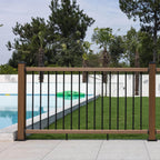 Composite and Aluminum Balcony Rail - Teak