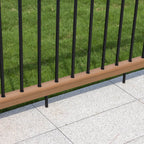 Composite and Aluminum Balcony Rail - Teak
