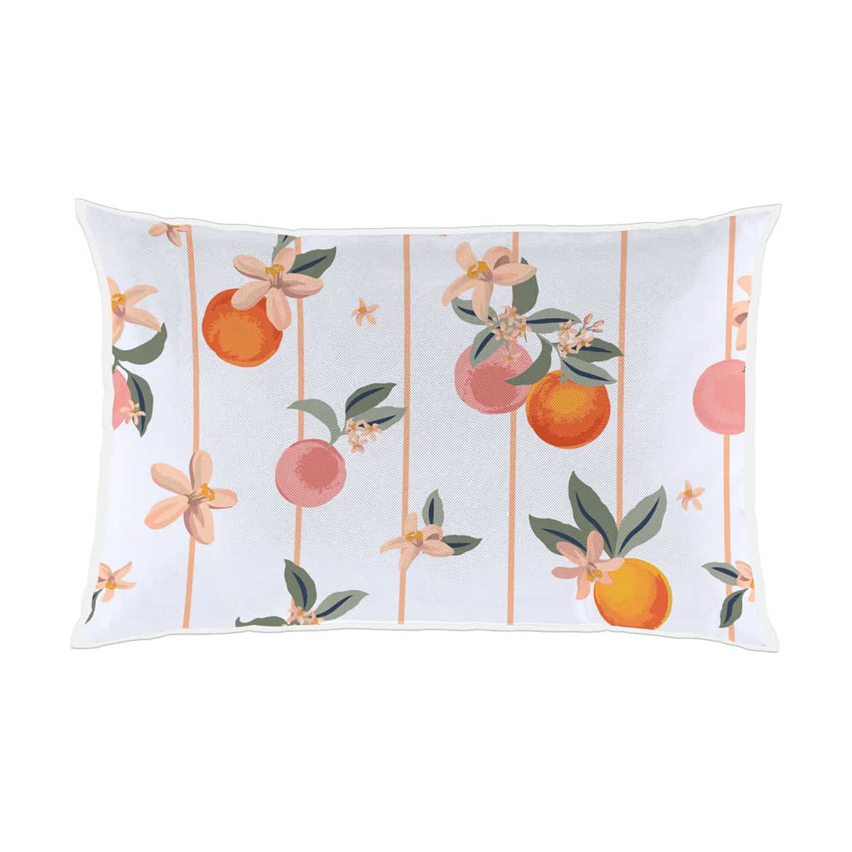 Coussin extérieur 12 x 18 po - Fleur de pêche