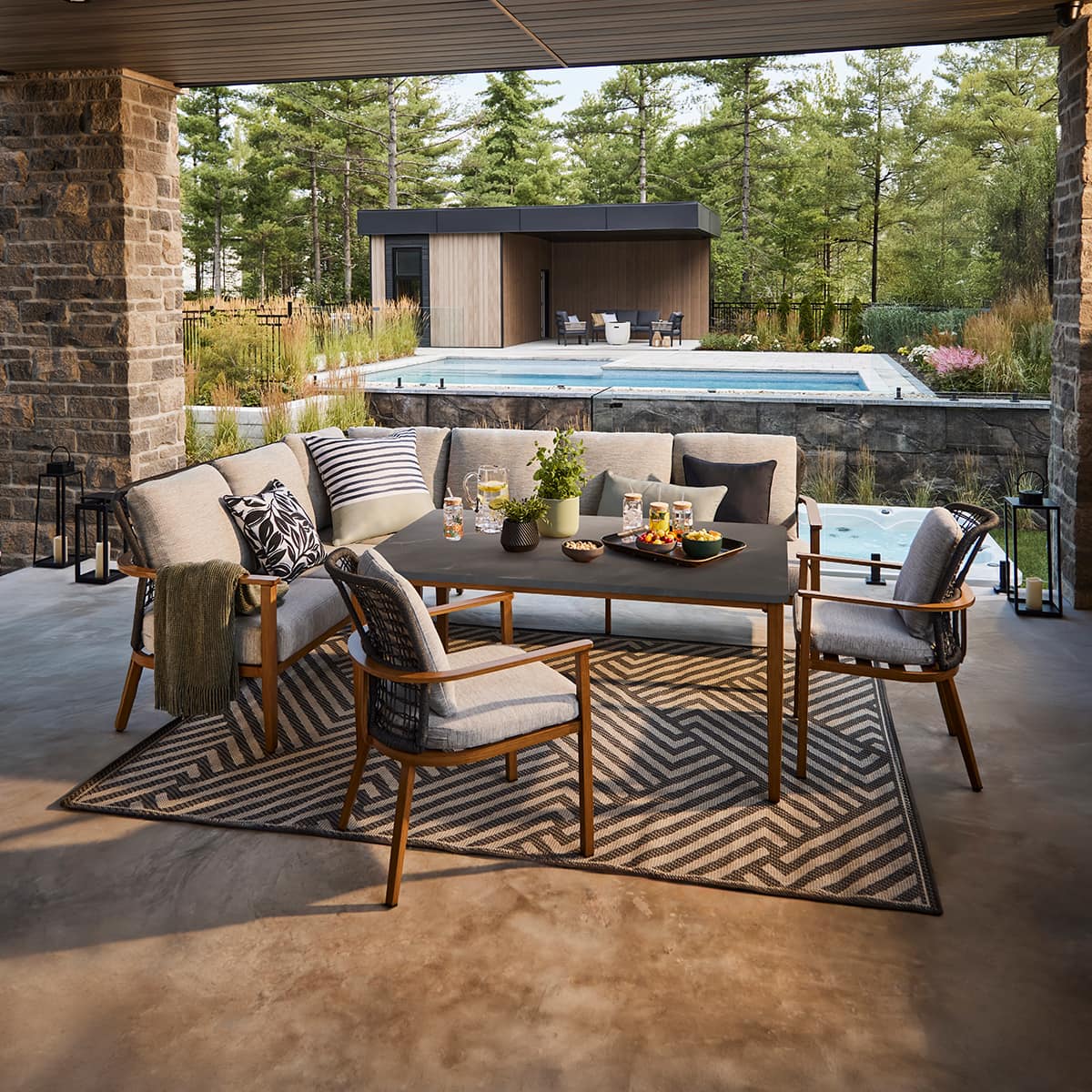 Sectionnel à dîner extérieur Linz