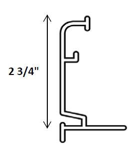 Margelle droite entaillé à rail unique pour piscine creusée (blanc) - 8 pi