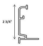 Margelle droite entaillé à rail unique pour piscine creusée (blanc) - 8 pi