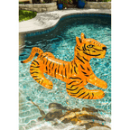 Gonflable tigre géant à paillettes