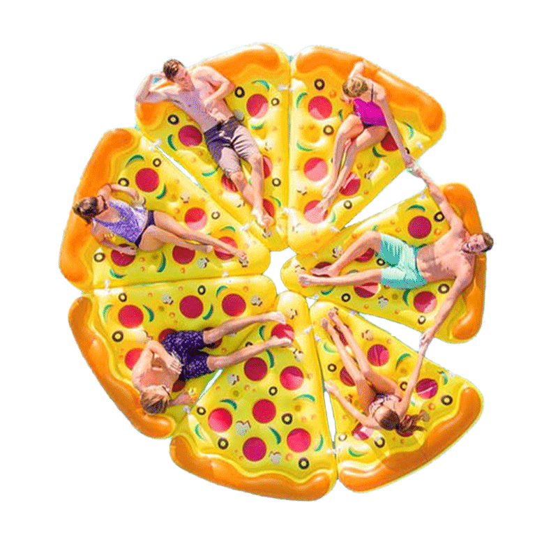 Matelas gonflable point de pizza