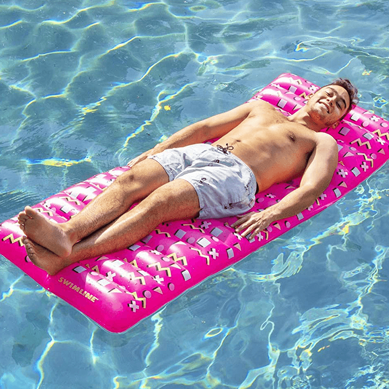 Matelas gonflable rétro rose