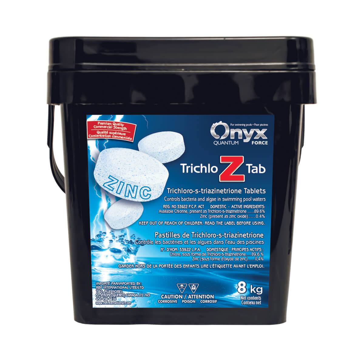 Trichloro avec oxyde de zinc : Pastilles de chlore