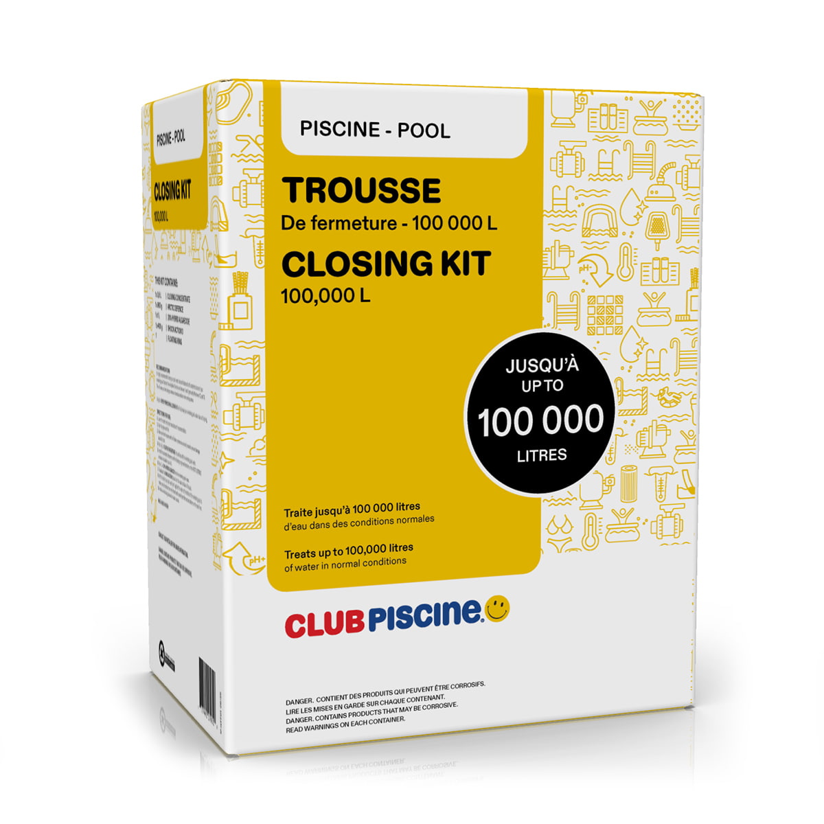 Super trousse de fermeture professionnelle pour piscine au chlore - 100 000 L