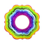 Rainbow Ribbon Inflatable Swim Ring