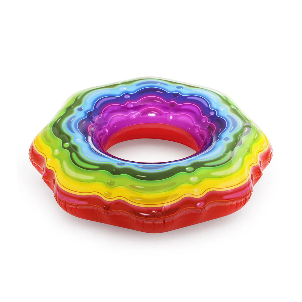 Rainbow Ribbon Inflatable Swim Ring