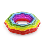 Rainbow Ribbon Inflatable Swim Ring
