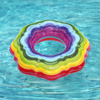 Rainbow Ribbon Inflatable Swim Ring