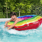 Rainbow Ribbon Inflatable Swim Ring