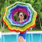 Rainbow Ribbon Inflatable Swim Ring