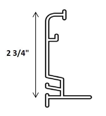 Margelle de coin entaillée à double rails pour piscine creusée (blanc)