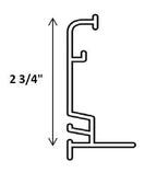 Margelle de coin entaillée à double rails pour piscine creusée (blanc)