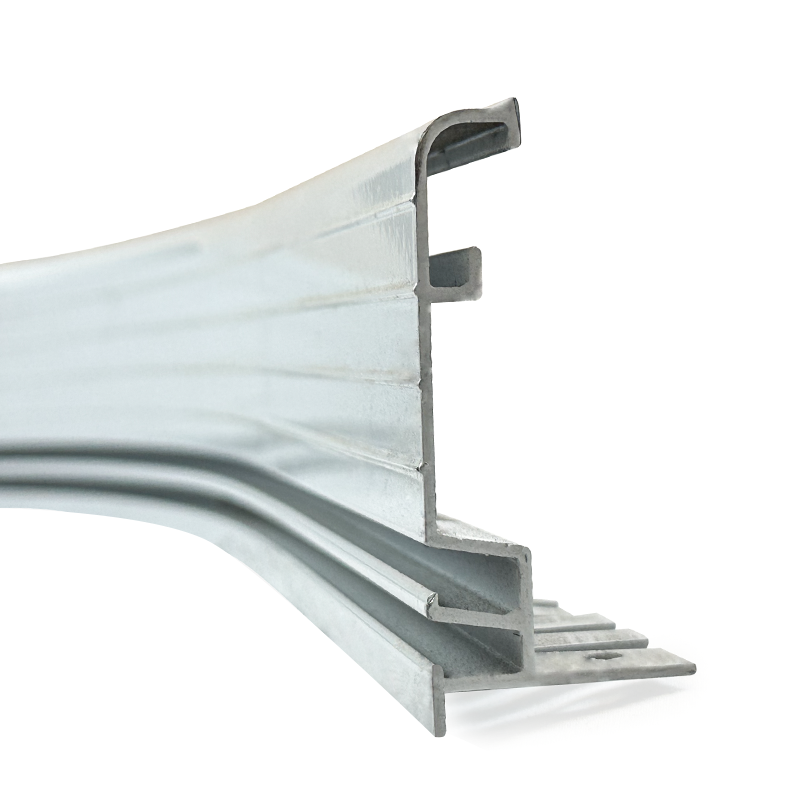 Margelle de coin entaillée à double rails pour piscine creusée (blanc)
