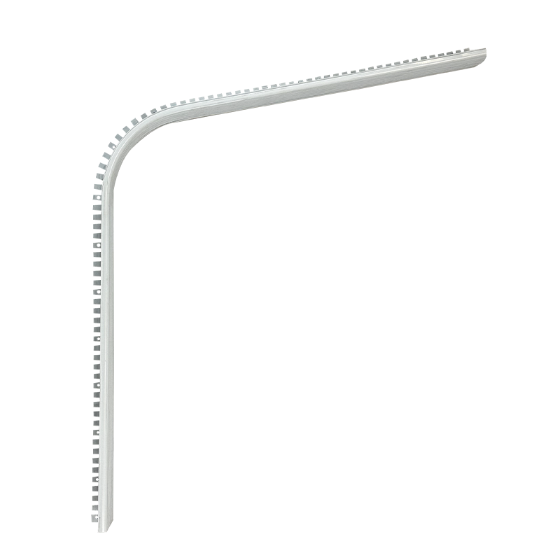 Margelle de coin entaillée à rail unique pour piscine creusée (blanc)