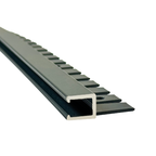 Margelle supérieur de coin entaillée à rail unique pour piscine creusée (gris) - 2 pi