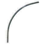 Margelle supérieur de coin entaillée à rail unique pour piscine creusée (gris) - 2 pi