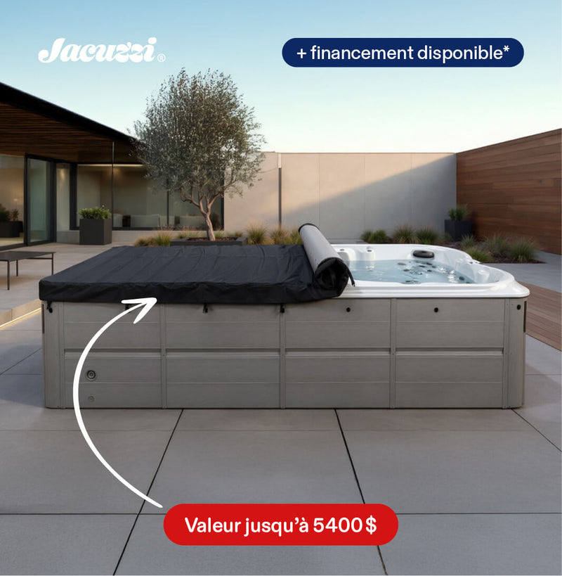 Obtenez un couvercle Rollaway gratuit à l'achat d'un spa de nage*