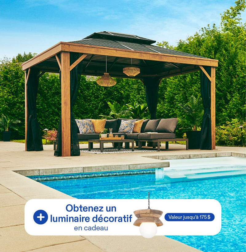 Jusqu'à 500$ sur les gazebos et solariums*