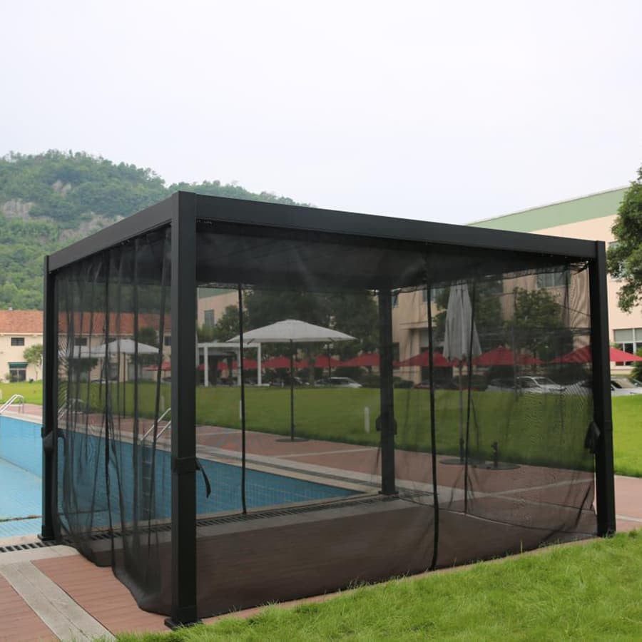 Moustiquaire pour Gazebo, Protection Moustiques ctes pour 3x3 Pavillon Moustiquaire pour Gazebo, Protection Moustiques ctes pour 3x3 Pavillon