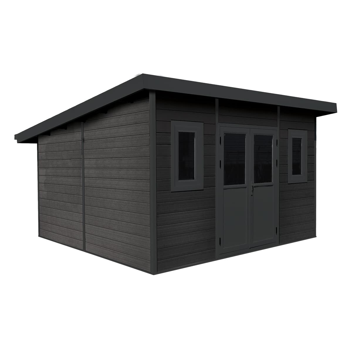 Cabanon Mistral avec murs réversibles (Gris nordique et noir)