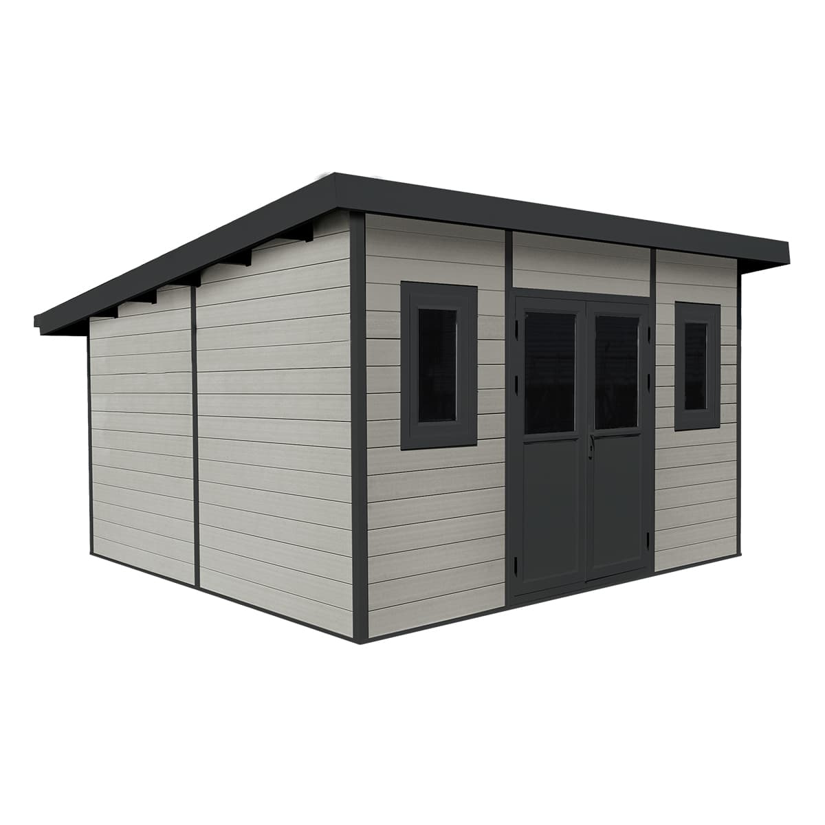 Cabanon Mistral avec murs réversibles (Gris nordique et noir)