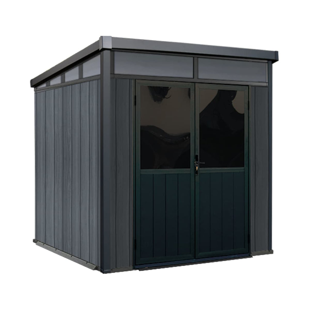 Mirage Garden Shed with Riversible Walls (Walnut & Grey)