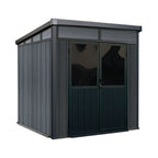 Mirage Garden Shed with Riversible Walls (Walnut & Grey)