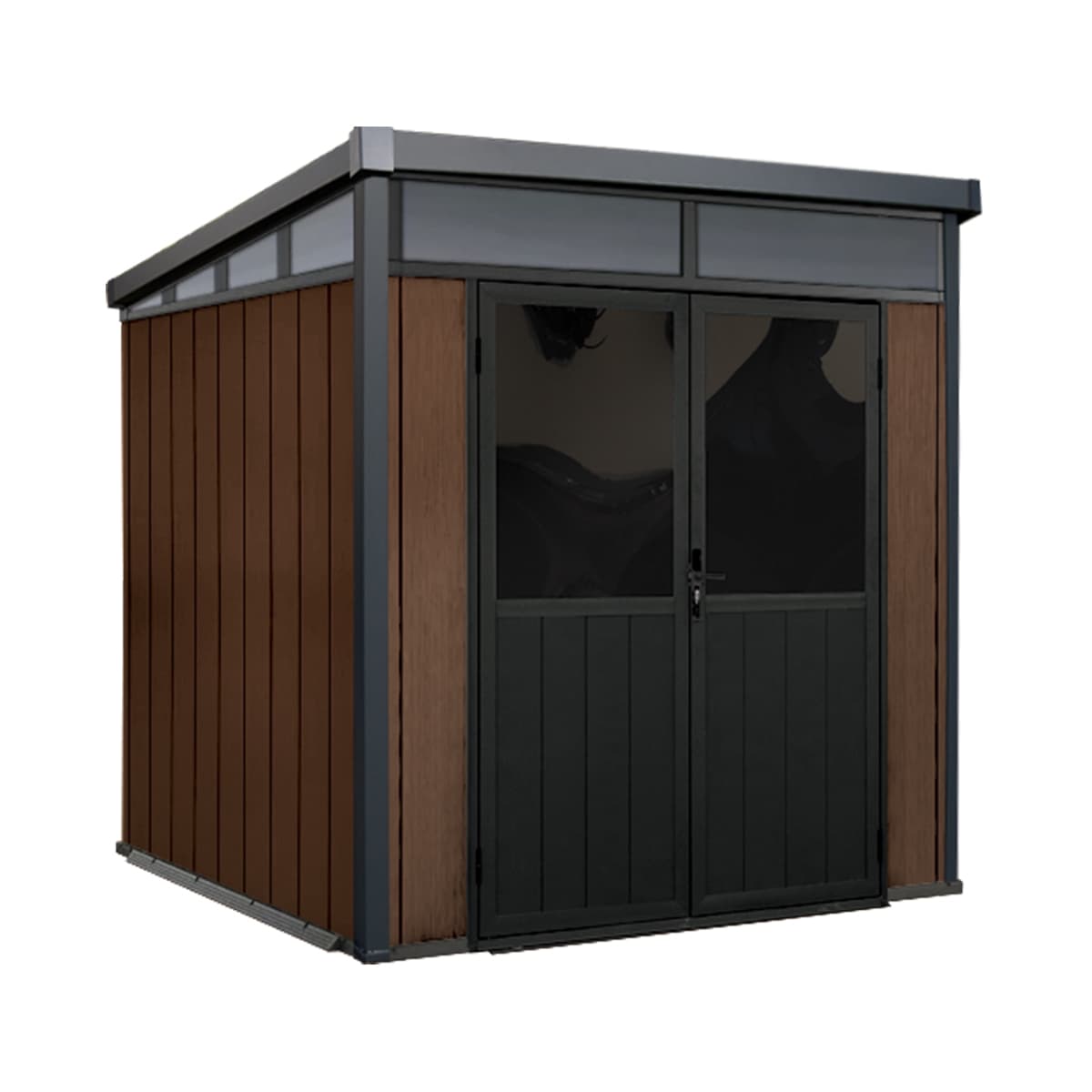 Cabanon Mirage avec murs réversibles (Noyer et gris)