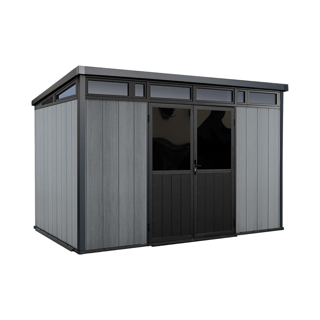 Mirage Garden Shed with Riversible Walls (Nordic Grey & Black)
