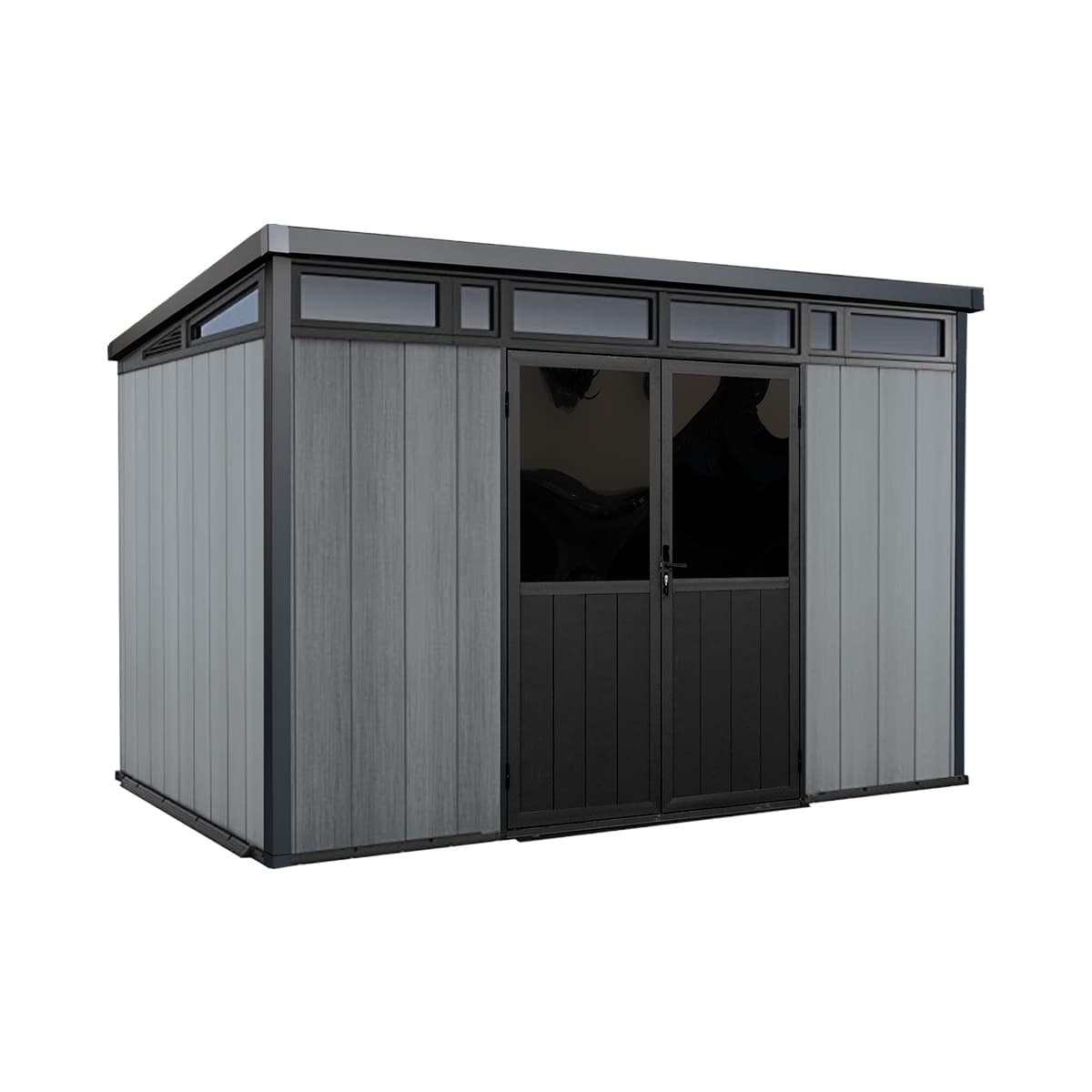 Cabanon Mirage avec murs réversibles (Gris nordique et noir)