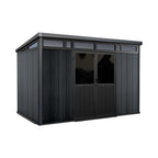 Mirage Garden Shed with Riversible Walls (Walnut & Grey)