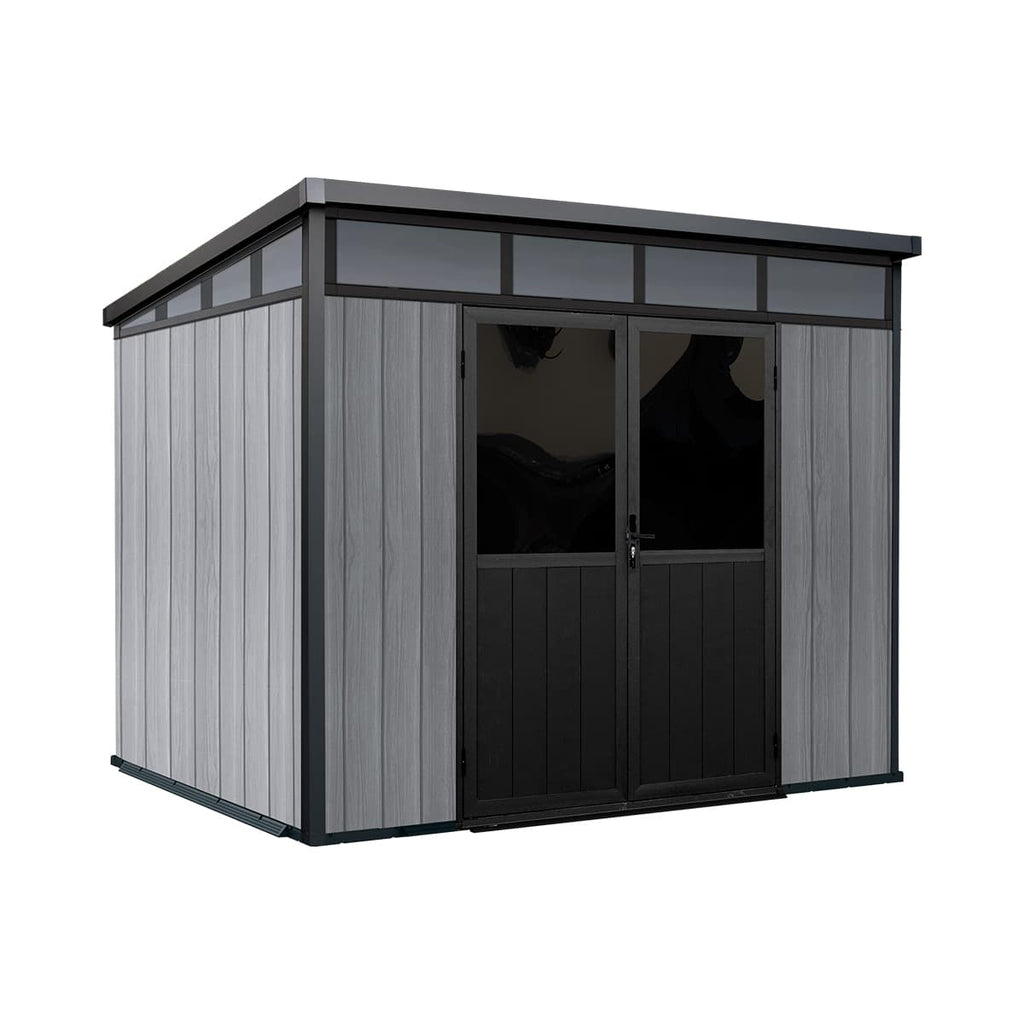 Mirage Garden Shed with Riversible Walls (Nordic Grey & Black)