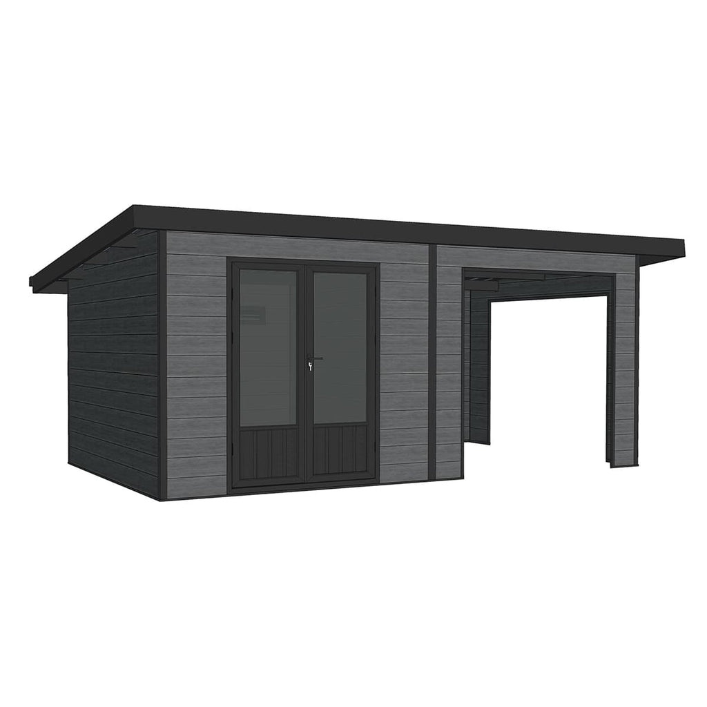 Cabanon Mistral avec murs réversibles (Gris nordique et noir) - Délié