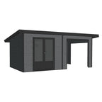 Cabanon Mistral avec murs réversibles (Gris nordique et noir) - Délié