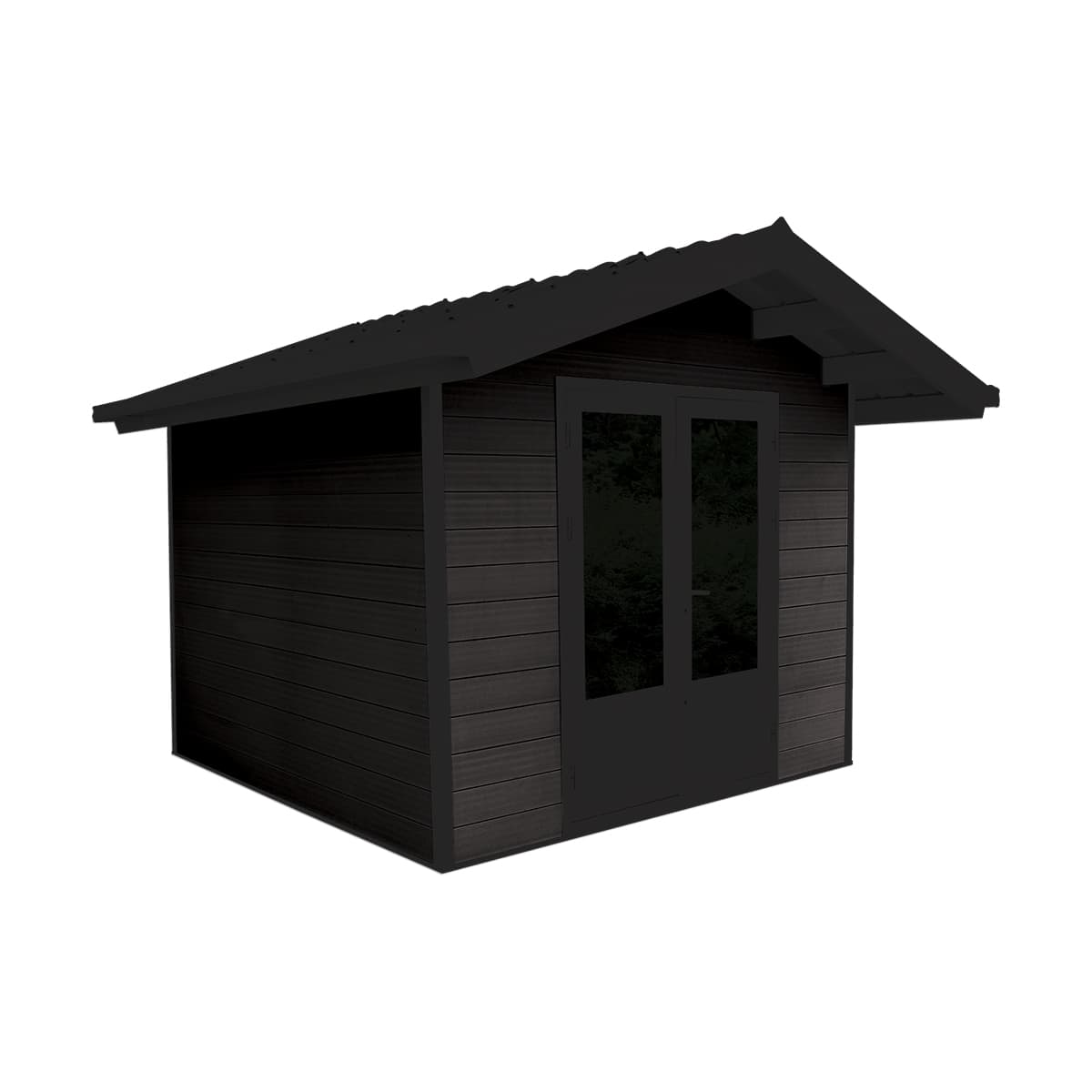 Cabanon Scandinave avec murs réversibles (Gris nordique et noir) - Délié