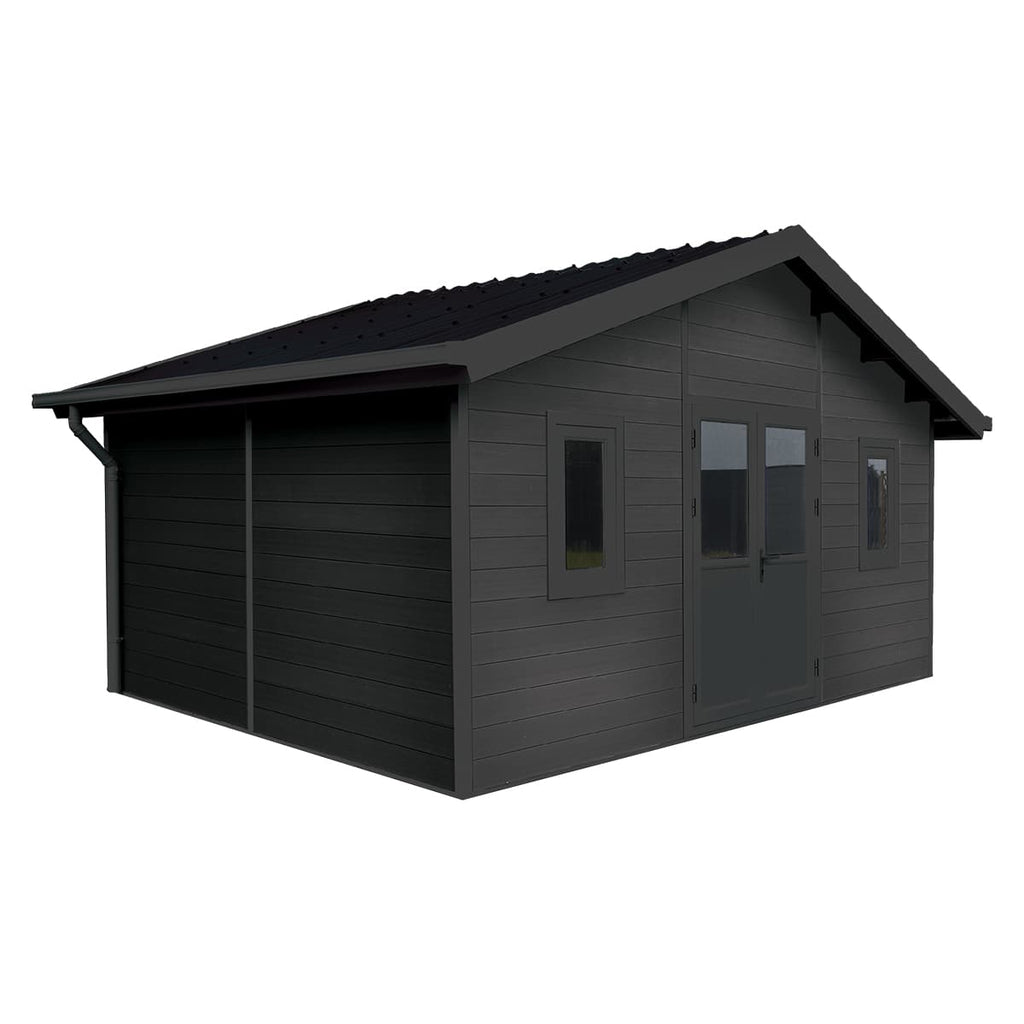 Cabanon Scandinave avec murs réversibles (Gris nordique et noir) - Délié