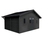 Cabanon Scandinave avec murs réversibles (Gris nordique et noir) - Délié