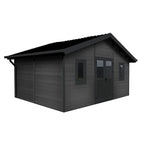 Cabanon Scandinave 16' x 12' noyer / gris - Délié