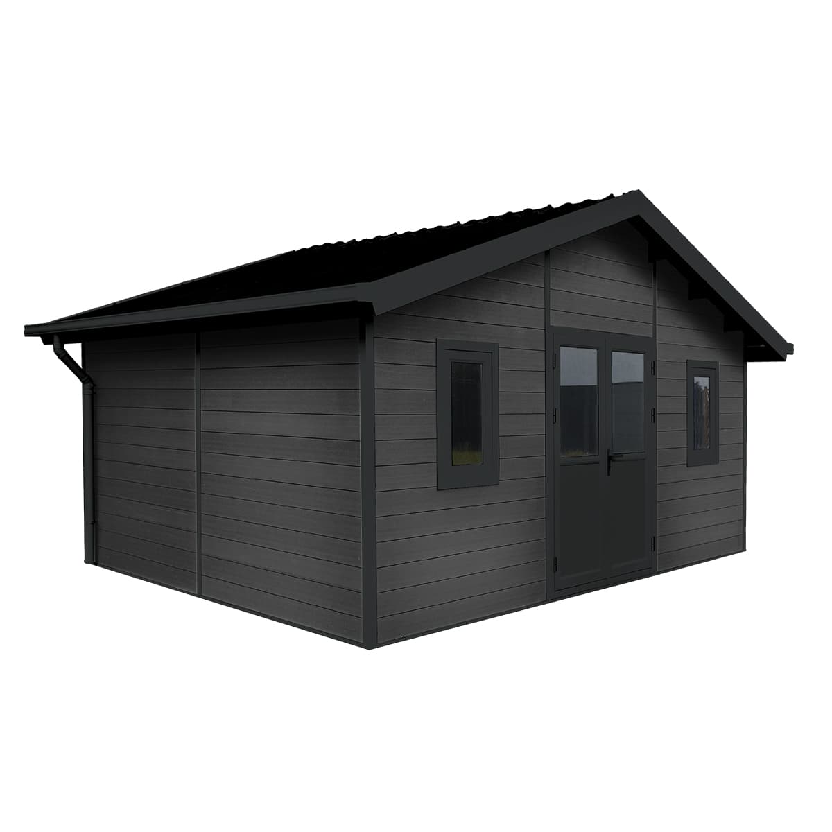Cabanon Scandinave 16' x 12' noyer / gris - Délié