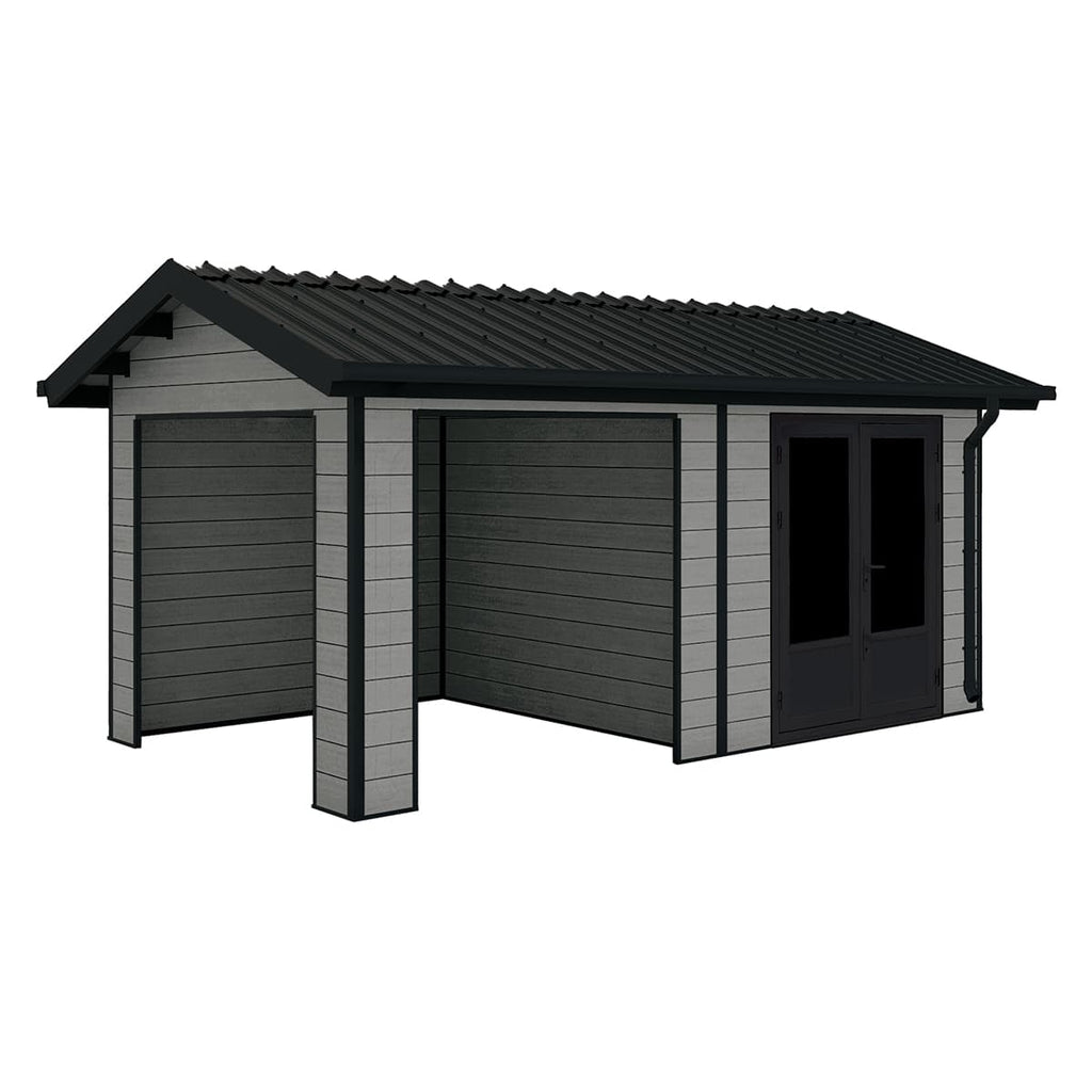 Scandinavian Garden Shed with Reversible Walls - 18 x 10 ft