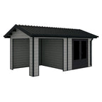 Scandinavian Garden Shed with Reversible Walls - 18 x 10 ft